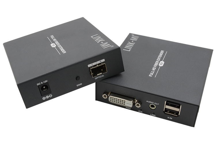 LINK-MI LM-THF122DKM DVI Fiber Optic Extender 2KM LC KVM