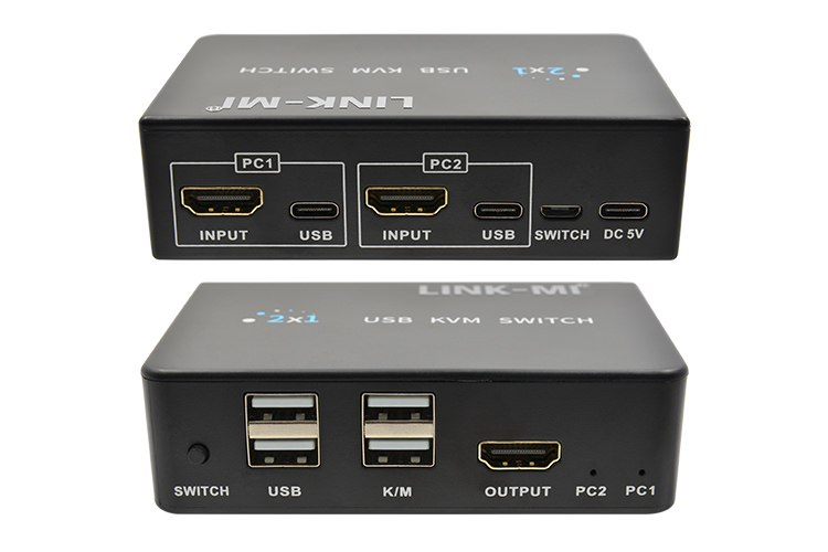 LINK-MI LM-SWK201B 2-Port HDMI KVM Switch